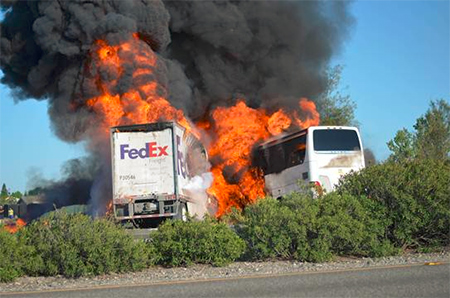 Colisión mortal en una carretera de Californis